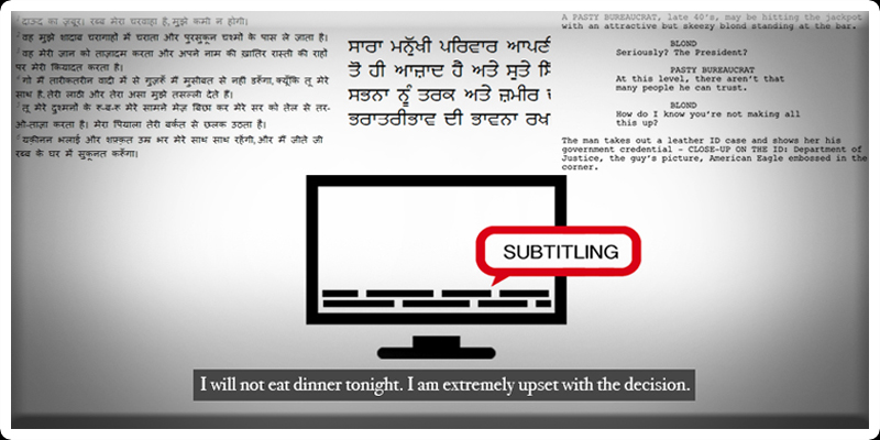 SUBTITLE & TRANSLATION OF SCRIPTS